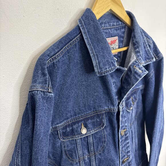 Vintage MWG Storm Rider Jean Denim Jacket Men L Trucker - Picture 3 of 8